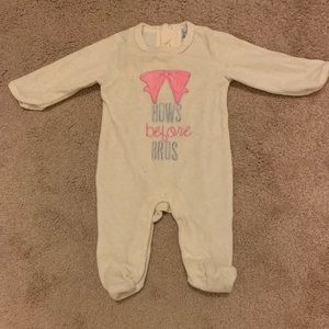 Bows Before Bros Baby Girl One Piece Pajamas